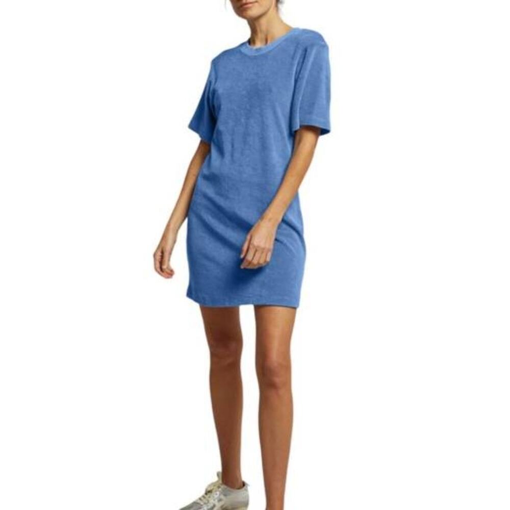 Perfectwhitetee Emilia Terry Dress Carolina Blue Size Medium